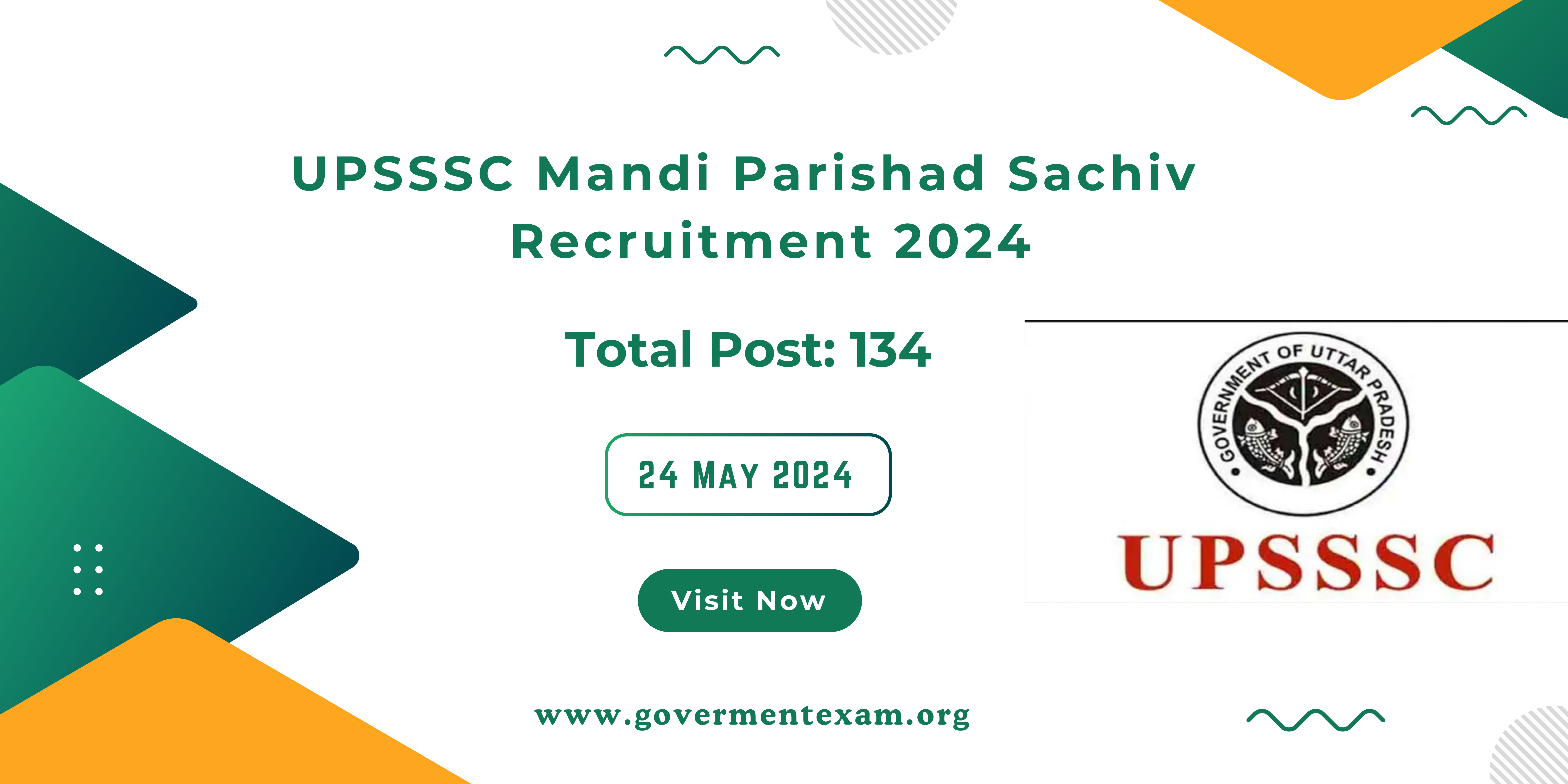 UPSSSC Mandi Parishad Sachiv Recruitment 2024! Apply for 134 Post